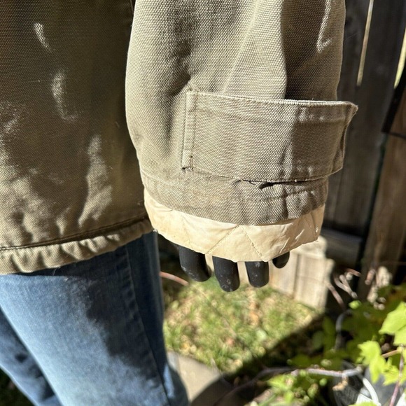 Powder River Outfitters Mens XL Chore Western Work Rancher Green Jacket Sherpa - Picture 6 of 14